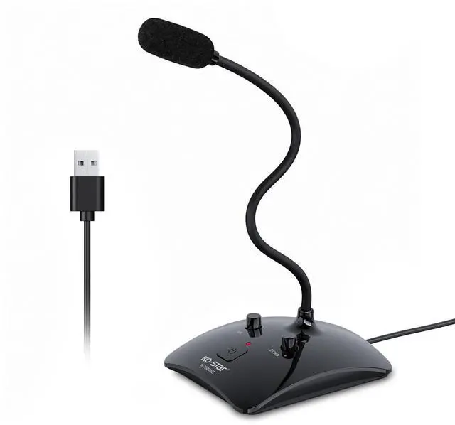 Main image of USB Gooseneck Conference Microphone, Flexible 360° Omnidirectional Desktop Mic with Noise-Canceling, Mute Button & Volume Control, Plug & Play for Meeting, Streaming, Podcast, PC/Mac/Laptop