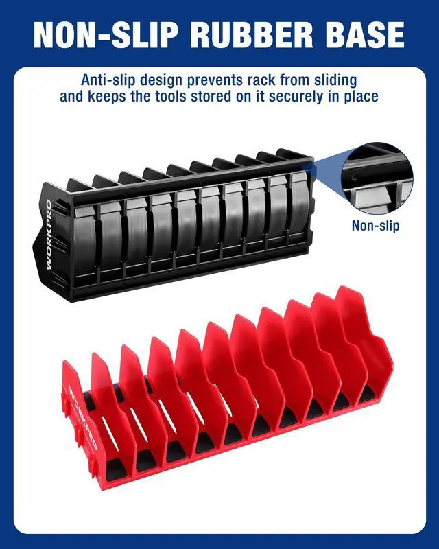 Alt view image 4 of 7 - 2-Pack Plier Organizer Rack, Pliers Holder and Cutter Organizers with Non-Slip Rubber Base, 20-Slot Tool Box Organizer, Tool Drawer Organizer, Tool Storage, Plier Rack (Pliers Not Included)