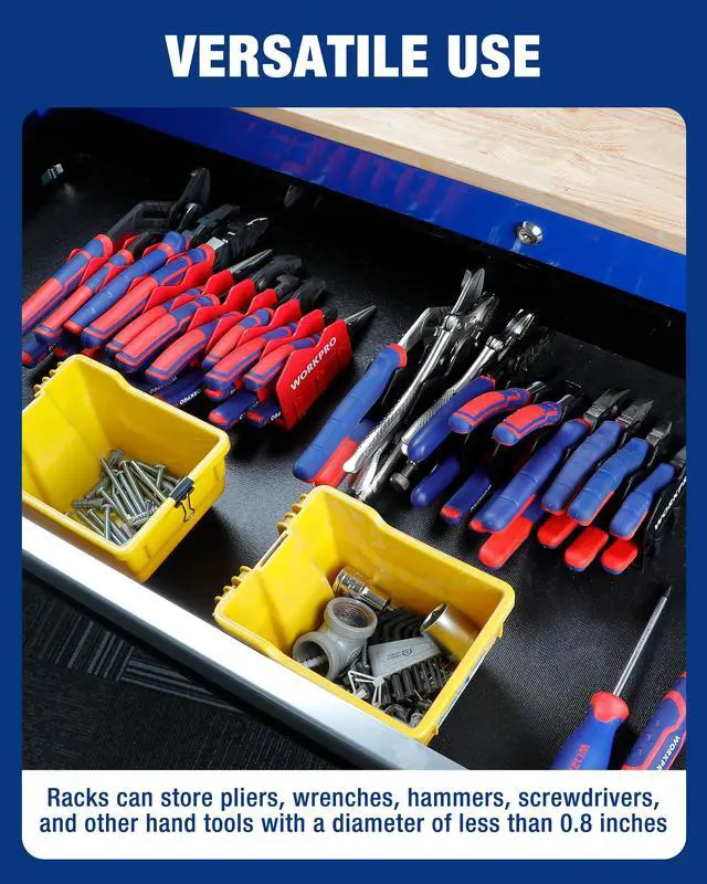 Alt view image 7 of 7 - 2-Pack Plier Organizer Rack, Pliers Holder and Cutter Organizers with Non-Slip Rubber Base, 20-Slot Tool Box Organizer, Tool Drawer Organizer, Tool Storage, Plier Rack (Pliers Not Included)