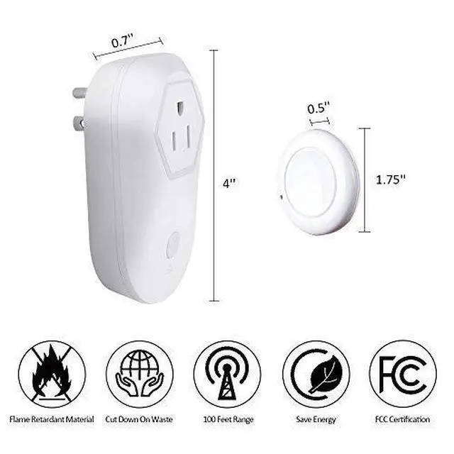 Alt view image 2 of 7 - Garbage Disposal Wireless Switch Kit No Drilling On Sink Top, Remote Control Outlet Wireless Switch for Household Appliances, Up to 100ft. Range