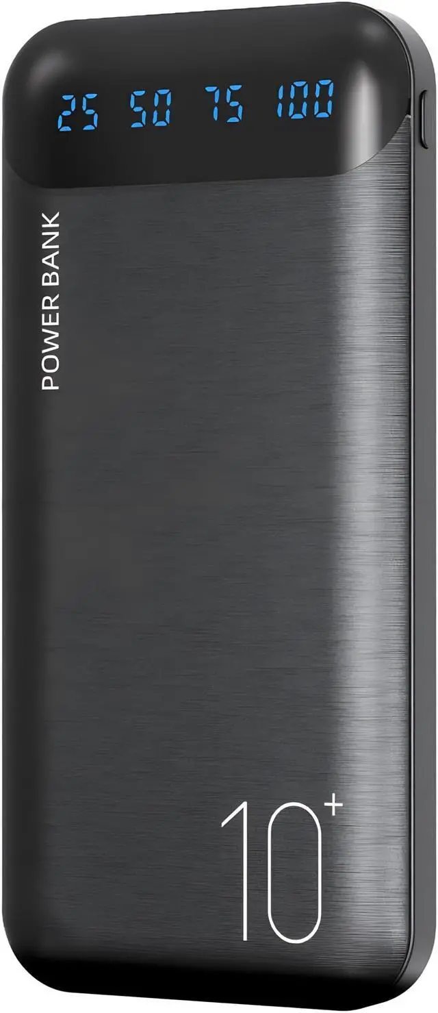 Main image of Power Bank 10000mAh Portable Charger Slim Battery Pack with 2 USB 2.4A Outputs and USB C in/Out Compatible with Huawei iPhone 16 15 14 13 12 iPad Samsung Galaxy S20 Android Tablet