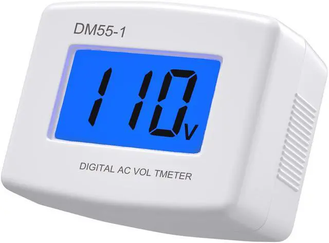 Main image of Flat US Plug AC 80-300V LCD Digital Voltmeter Voltage Measuring Monitor, AC 110V 220V Voltage Panel Power Line Volt Test Monitor Gauge Meter for Household Plug into Outlet to Measure Voltage