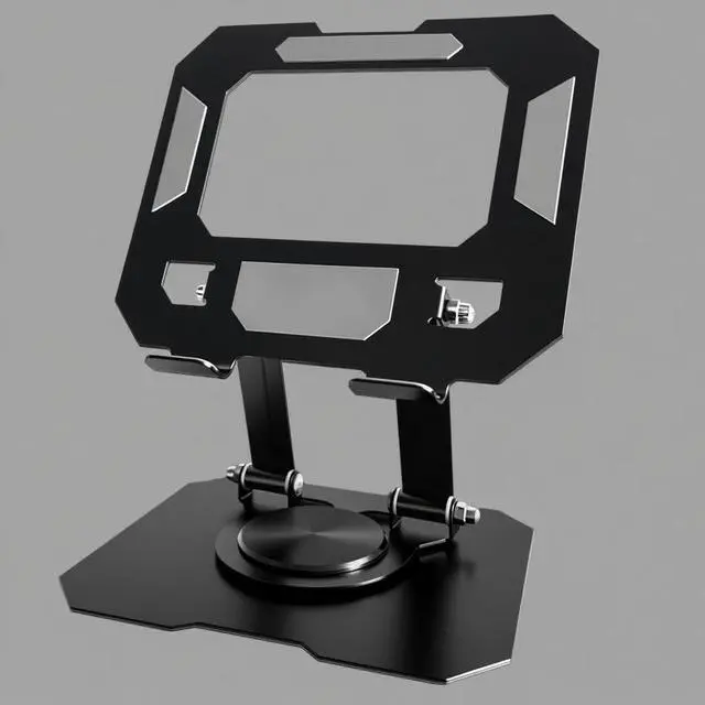 Alt view image 4 of 7 - Tablet Stand for iPad, 360° Rotating Desktop Holder, Carbon Steel Adjustable Foldable Desk Holder, for iPad Pro Air Samsung, for 4" -13" Tablets, Portable Home/Office, 2026 Upgraded - Black