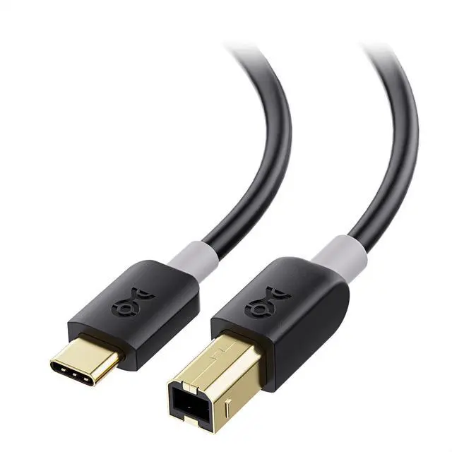 Main image of USB B to USB C Cable - 3.3ft, USBC to USBB Cable, MIDI to USBC Cord, Compatible with Printer, Scanner, MIDI Controller/Keyboard/DAC/Yamaha Casio Digital Piano for iPad, Black
