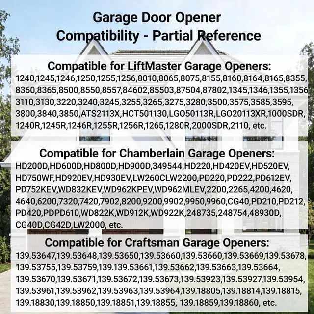 Alt view image 4 of 7 - Garage Door Opener Keypad Compatible with Liftmaster Chamberlain Craftsman Garage Door Opener with 315/390 MHZ Learn Button Since 1993, Replace 877Max 878Max Garage Door Keypad Wireless Keyless Entry