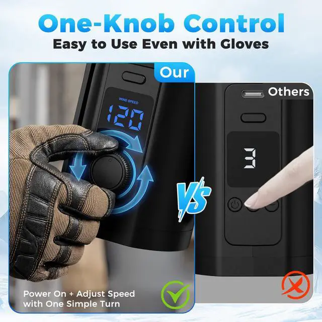 Alt view image 3 of 7 - Portable Waist Fan for Work, 15000RPM Powerful Hands-Free Clip On Body Fans, 120-Speed Wearable Personal Cooling Belt Fan, 10000mAh Rechargeable Under-Shirt Fans for Construction, Camping, Jobsite