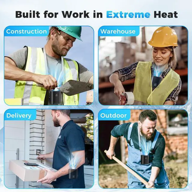 Alt view image 6 of 7 - Portable Waist Fan for Work, 15000RPM Powerful Hands-Free Clip On Body Fans, 120-Speed Wearable Personal Cooling Belt Fan, 10000mAh Rechargeable Under-Shirt Fans for Construction, Camping, Jobsite