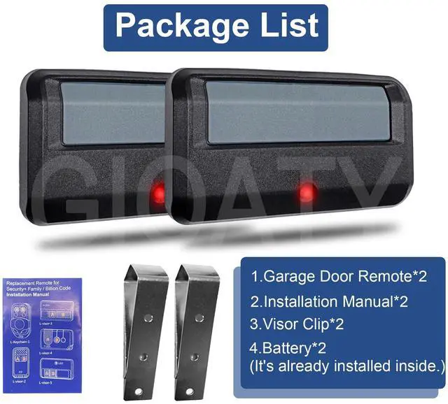Alt view image 7 of 7 - 2 for Chamberlain Craftsman LiftMaster Garage Door Opener Remote Replacement, Replaces 891LM 893LM 893MAX 370LM 371LM 373LM 971LM 973LM, no Wait Wireless Remote Keyless Entry, Safe Security