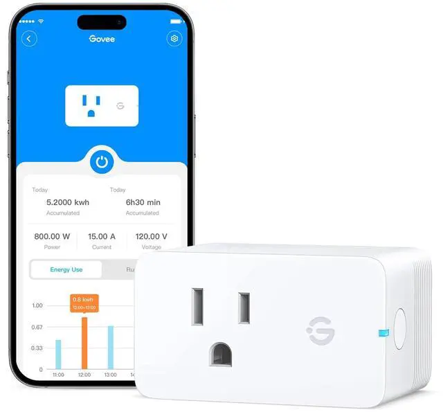 Main image of Smart Plug with Energy Monitoring, WiFi Bluetooth Plug Work with Alexa and Google Assistant, 15A Smart Outlets with Timer & Group Controller, No Hub Required, ETL&FCC Certified for Home, 1 Pack