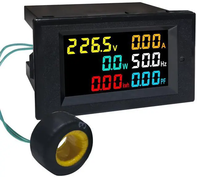 Main image of Digital Ammeter Voltage Meter AC 40-300V 100A Power Energy Panel Meter LCD Display Voltmeter Multimeter Volt Amp Watt Monitor with Current Transformer CT