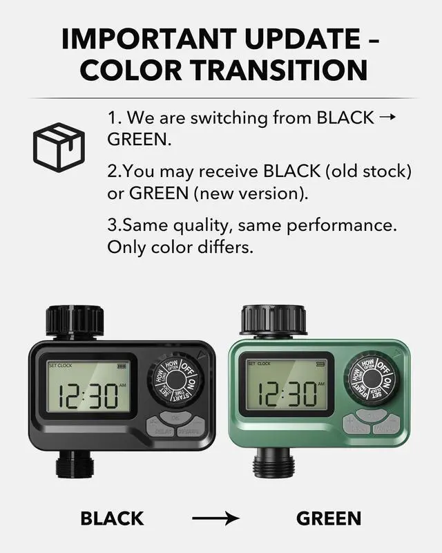 Alt view image 2 of 7 - Programmable Sprinkler Timer with Rain Delay Waterproof Digital Water Timer for Garden Hoses, Manual & Auto Modes Ideal for Lawn, Yard, Drip Irrigation System, 1 Outlet