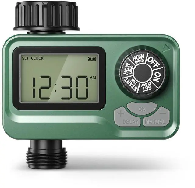 Main image of Programmable Sprinkler Timer with Rain Delay Waterproof Digital Water Timer for Garden Hoses, Manual & Auto Modes Ideal for Lawn, Yard, Drip Irrigation System, 1 Outlet