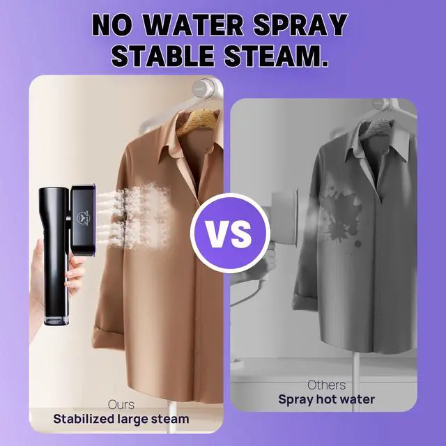 Alt view image 7 of 7 - Doer Brands Travel Steamer for Clothes Dual Voltage 110-240V, Handheld Steamer, 1100W Powerful Wrinkle Remover, Ceramic Panel, 3 Steam Levels & 360° Rotating Head,Travel Kit with Universal Adapter