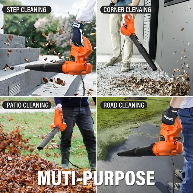 Alt view image 7 of 7 - MAXLANDER 7-Amp Electric Leaf Blower, Handheld Blowers for Lawn Care | 350CFM 155MPH, Lightweight & Powerful, Corded
