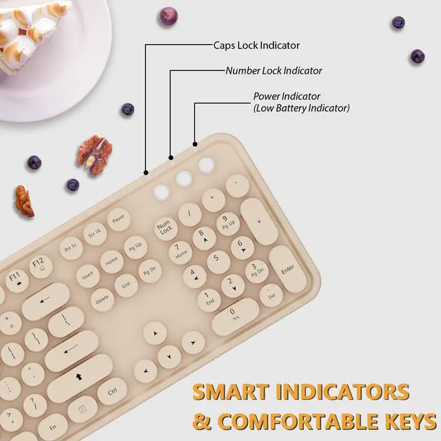 Alt view image 3 of 7 - Cute Colorful Wireless Keyboard and Mouse Combo