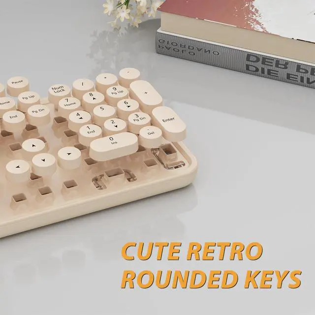 Alt view image 2 of 7 - Cute Colorful Wireless Keyboard and Mouse Combo