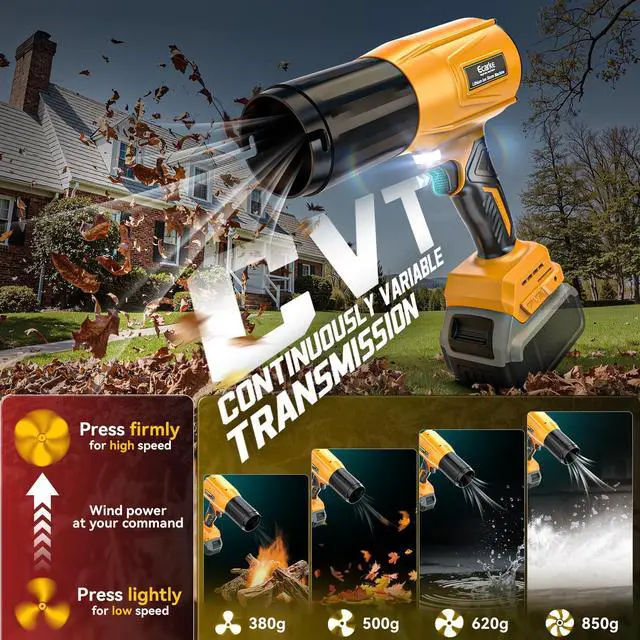 Alt view image 5 of 7 - 800,000 RPM Leaf Blower Compatible with Dewalt 20V: Ecarke Cordless Dust Blower, Electric Turbo Jet Blower Handheld Battery Powered with Brushless Motor for Patio Garden Lawn (Tool Only, No Battery)