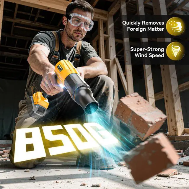 Alt view image 4 of 7 - 800,000 RPM Leaf Blower Compatible with Dewalt 20V: Ecarke Cordless Dust Blower, Electric Turbo Jet Blower Handheld Battery Powered with Brushless Motor for Patio Garden Lawn (Tool Only, No Battery)