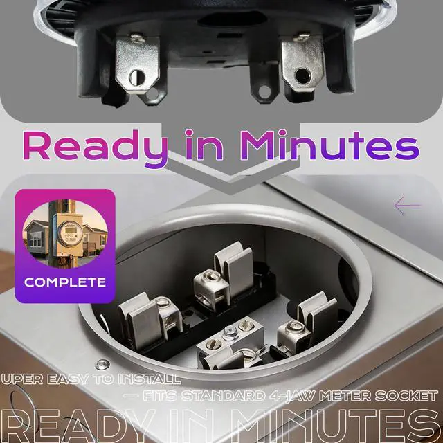 Alt view image 2 of 7 - Digital Electric Sub Meters for Landlords, 120/240V CL200 Single Phase 3 Wire, Electricity Usage Meter, Power Energy Meter, kWh Sub Meter, ANSI Form 2S Electric Submeters for RV Power, Rental Units