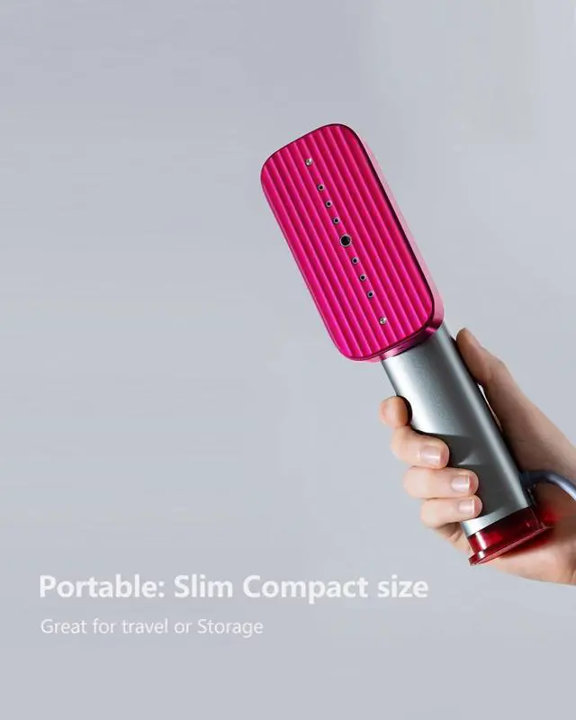Alt view image 7 of 7 - G5 Pro Travel Steamer For Clothes, 110-240V Portable Handheld Irons-15S Fast Heat Up, Auto Shut-Off Rotating Head With Big Iron Panel, 100Ml Tank Self-Standing For Global Travel(Silver-gray pink)