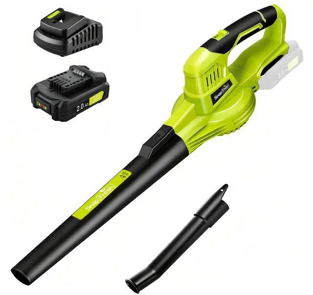 Main image of 20V Leaf Blower, Leaf Blower Cordless with 2.0Ah Battery & Fast Charger, 2.7lbs Lightweight Electric Leaf Blower, 2 Speed Modes for Lawn, Patio, Yard & Sidewalk Care
