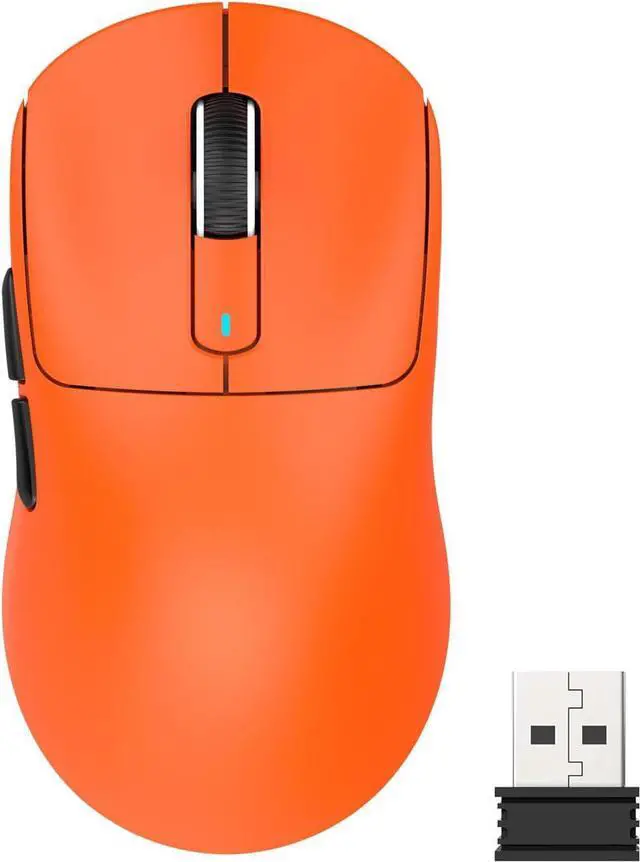 Main image of ATTACK SHARK X3 Lightweight Tri-Mode Wireless Gaming Mouse, 2.4G Bluetooth USB-C Wired, PAW3395 Sensor, 26K DPI, Kailh GM8.0 Switch, 5 Programmable Buttons for PC & Mac White Orange