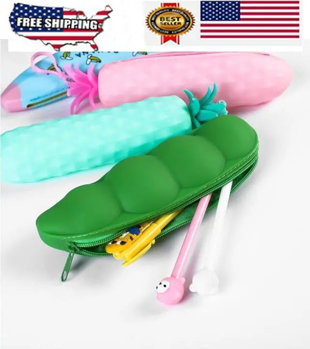 Main image of NEW 3D Silicone Pen Pencil case Fruit Vegetable Bag Coin Purse Change Wallet