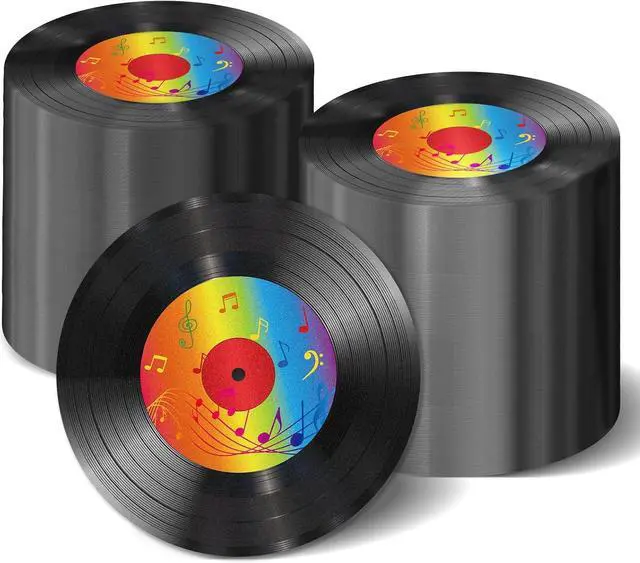 Main image of 50 Pcs Vinyl Record Themed Napkins 50's Theme Party Decorations for 1950's Music Birthday Rock Party Supplies Back to 50s Rock Paper Napkins Music Roll Favors Throwback Retro