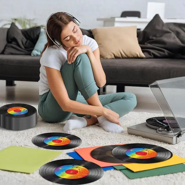 Alt view image 6 of 7 - 50 Pcs Vinyl Record Themed Napkins 50's Theme Party Decorations for 1950's Music Birthday Rock Party Supplies Back to 50s Rock Paper Napkins Music Roll Favors Throwback Retro