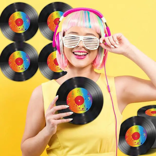 Alt view image 4 of 7 - 50 Pcs Vinyl Record Themed Napkins 50's Theme Party Decorations for 1950's Music Birthday Rock Party Supplies Back to 50s Rock Paper Napkins Music Roll Favors Throwback Retro