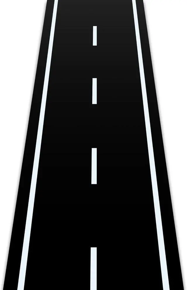 Main image of Remagr Racetrack Floor Running Black Racer Party Decoration Mat Road Table Runner Long Racetrack Tablecloth Drag for Party (Simple Style,118 ft X 2 ft)