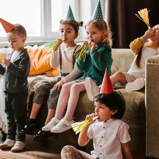 Alt view image 3 of 3 - Black, Gold & Silver Party Horns & Blowouts Set (Pack of 50) - Perfect Party Supplies & Party Noise Makers for New Year's Eve, Graduation Parties, Birthdays & More