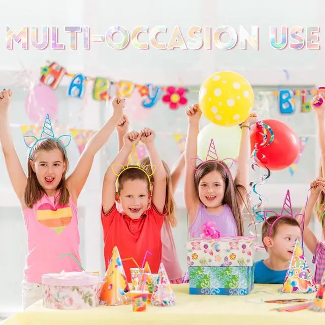 Alt view image 5 of 7 - Zddaoole 24 Pcs Unicorn Headbands Unicorn Birthday Party Favors,Plastic Hairbands for Girls,Headware Accessories for Party Supplies Gift,Teens Toddlers Children