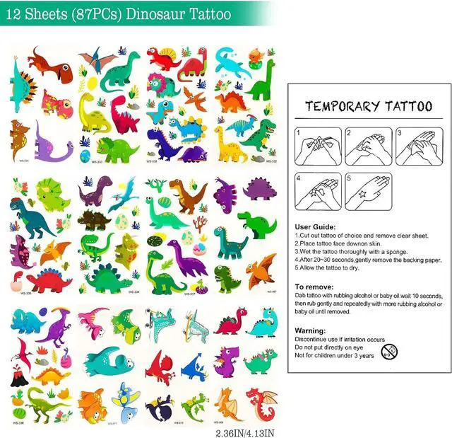 Alt view image 5 of 7 - 108Pcs Dinosaur Party Favors Dinosaur Stamps Slap Bracelets Keychains Rings Stickers Temporary Tattoos for Kids Birthday Party Supplies, Carnival Prizes, Prize Box Gift, Pinata Goodie Bag Fillers