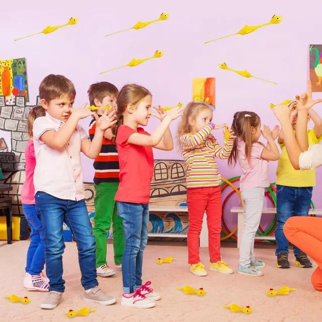Alt view image 5 of 7 - Valentines Day Cards for Kids School 36pcs Flying Chicken Slingshot Toys with Valentine Cards, Valentine Exchange Cards for Boys Girls Toddler School Class Classroom Party Favors