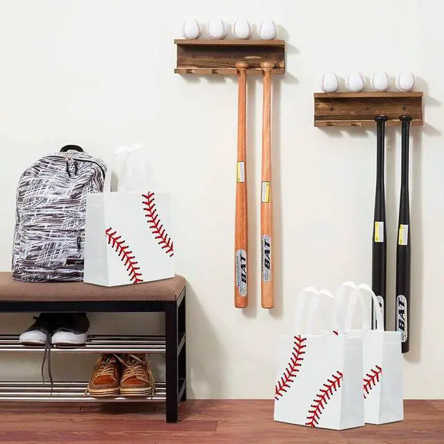 Alt view image 3 of 7 - 24 PCS Baseball Gift Bags Baseball Party Decorations with Handles Reusable Baseball Goodie Snack Favor Bag Non Woven Party Favor Bags for Sports Birthday Supplies