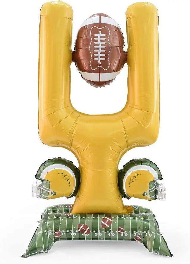 Main image of Football Party Supplies, 59 Inch Standing Football Goal Post Balloons for Party Decorations, Sports Theme Birthday, Game Day Celebration, Outdoor & Indoor Photo Backdrop