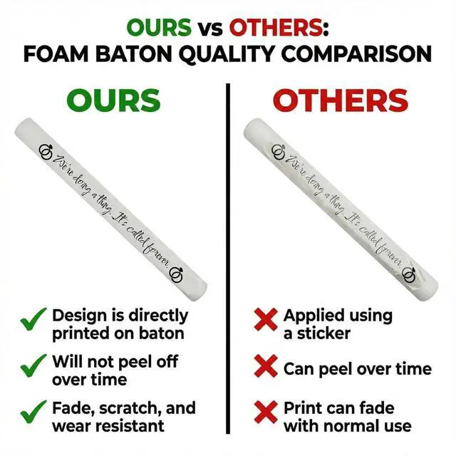Alt view image 6 of 7 - LED 3 Color Foam Sticks Forever Holiday Party Batons Wand for Wedding, Birthdays, Quinceanera, Sweet 16, DJ, Concerts, Festivals, Bulk Party Favors (100)