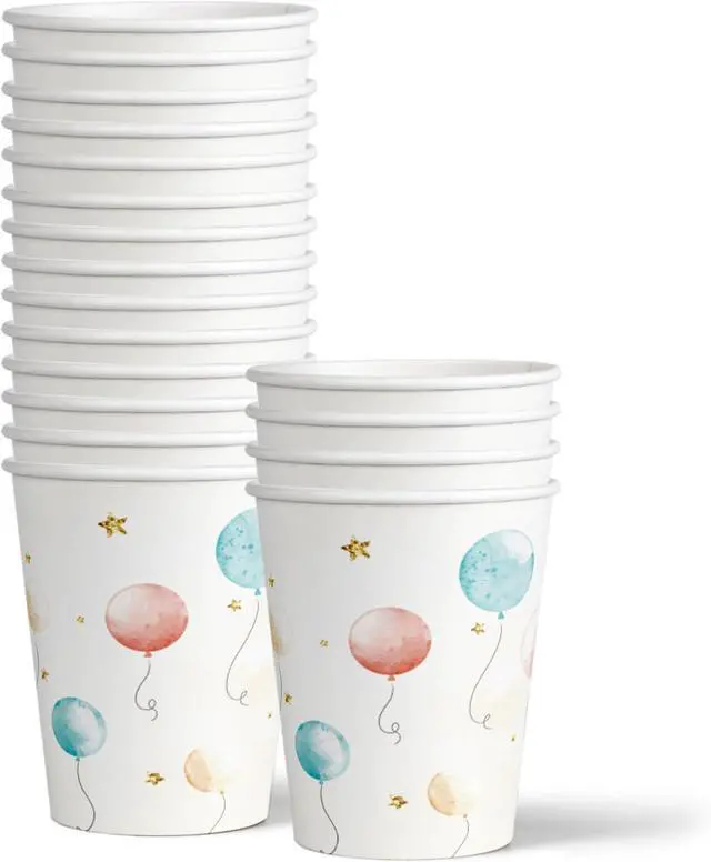 Alt view image 5 of 7 - Birthday Galore Twin Teddy Bears Party Supplies - 64 Piece Twins Baby Shower Tableware Set Includes Large 9" Dinner Plates and 8" Dessert Paper Plates Napkins Cups - Kit for 16