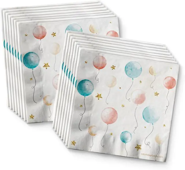 Alt view image 6 of 7 - Birthday Galore Twin Teddy Bears Party Supplies - 64 Piece Twins Baby Shower Tableware Set Includes Large 9" Dinner Plates and 8" Dessert Paper Plates Napkins Cups - Kit for 16