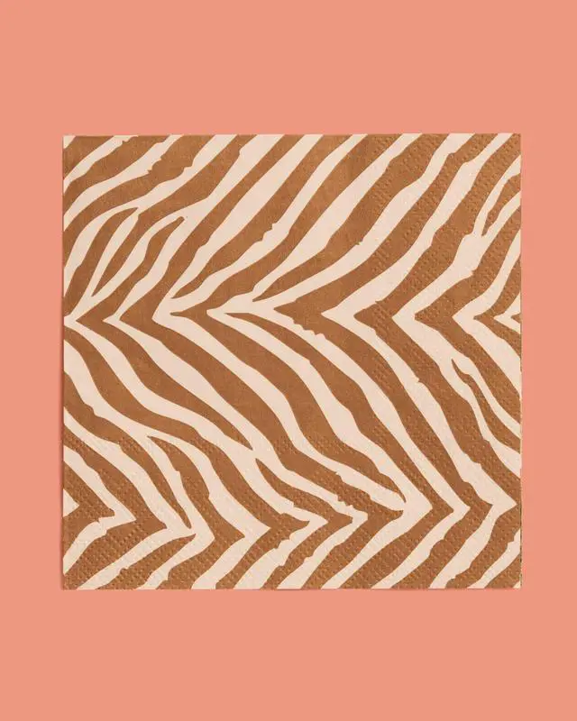 Alt view image 6 of 7 - xo, Fetti Animal Print Safari Napkins - 3-ply, 24 pcs | Jungle Cocktail Napkins, Zoo Dinner Party Setting, Kids Wild Birthday Decoration, Rainforest Tablescape