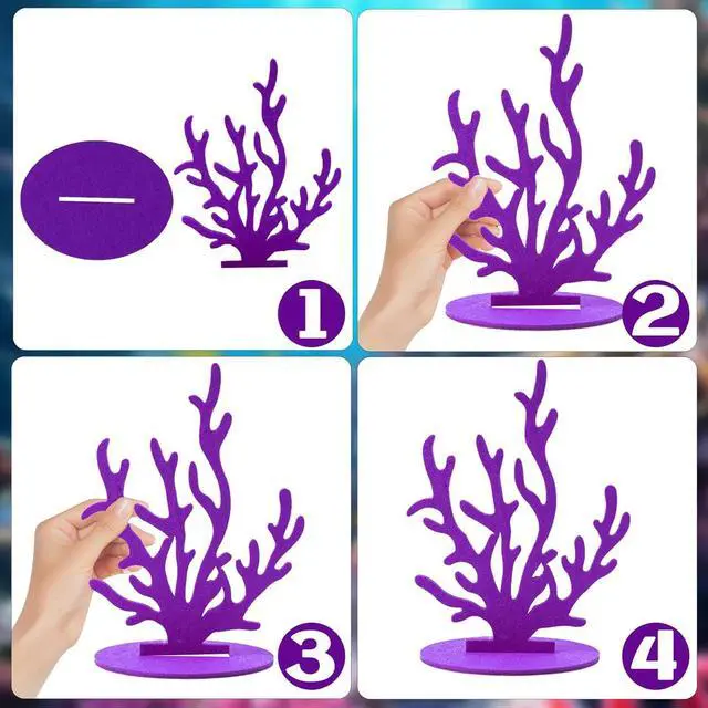 Alt view image 4 of 7 - 11PCS Mermaid Table Decorations, Mermaid Centerpieces for Tables Under the Sea Party Decorations for Mermaid Theme Birthday Decorations Baby Shower Party Supplies