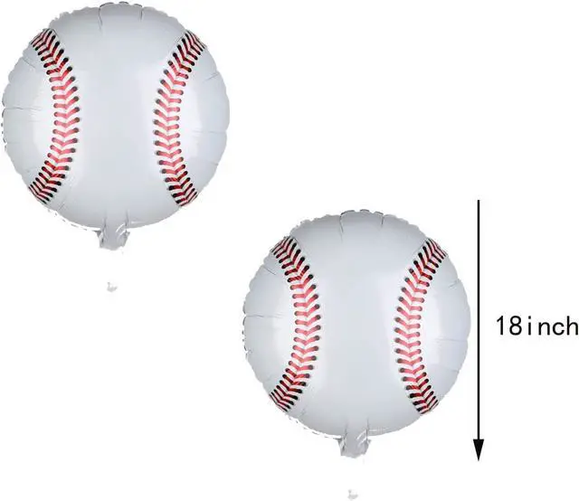 Alt view image 4 of 7 - 18pcs Glove Baseball Foil Balloons 20 Inch Sports Mylar Balloon with Latex Balloons for Baseball Themed Birthday Party Supplies Baby Shower Decoration