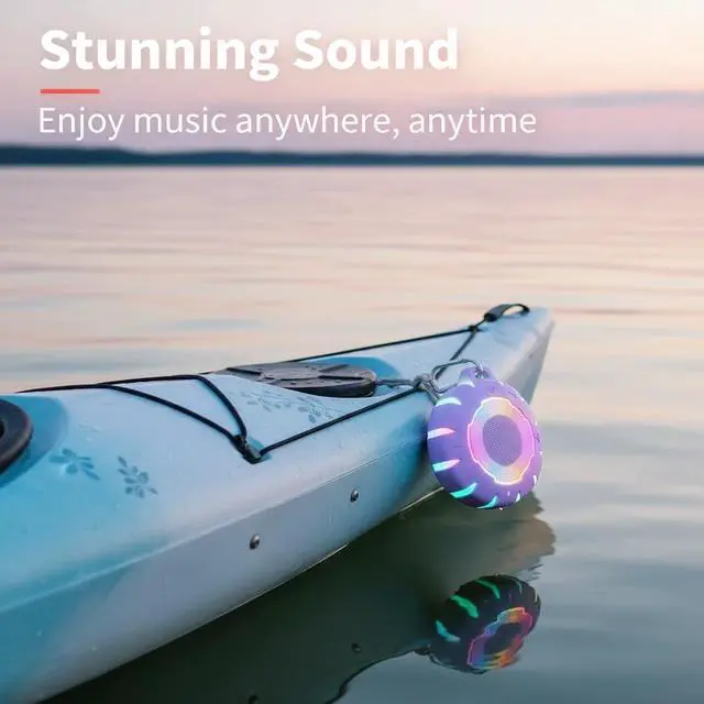 Alt view image 7 of 7 - HEYSONG Waterproof Shower Bluetooth Speaker, Durable & Portable with Clear Sound, Ideal for Shower, Pool, Beach & Kayaking Great Gift for Girls, Women & Men