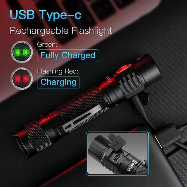 Alt view image 5 of 7 - Sofirn SC31T Tactical Flashlight with Holster and Diffuser, Super Bright LED Flashlights, 2000 High Lumens, Rechargeable Small Flashlight for Home, Powerful Flashlights for Emergencies Camping Hiking