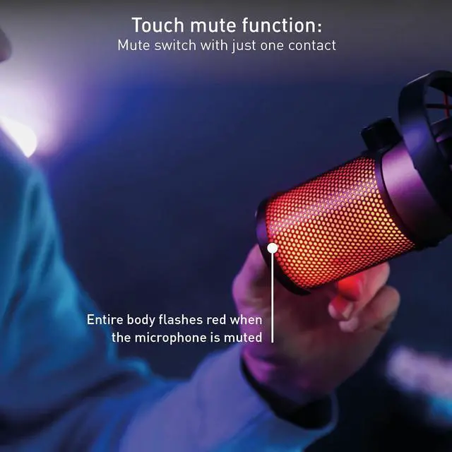 Alt view image 6 of 6 - Cherry UM 9.0 PRO RGB, USB Microphone with RGB Lighting, for Gaming, Streaming, Podcast, ASMR, 4 Polar Patterns, Compatible with PC/Mac/PS4/PS5, Black/Copper