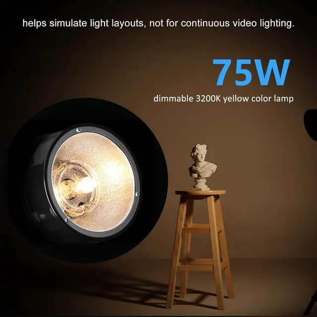 Alt view image 3 of 7 - Godox Professional Studio Flash Kit for Photography, Strobe Lights Softbox Lighting Kit, 2x180W 5600K Compact Monolights with Flash Trigger, Softbox, Light Stands