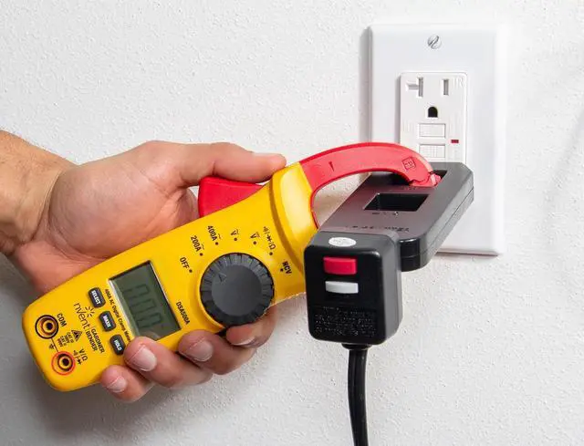 Alt view image 7 of 7 - Gardner Bender Sperry Instruments DSA500A Digital Snap-Around Clamp Meter, 5 Function, 9 Range, 400-600V AC/DC, with Case, Measures Outlet & Panel Voltage, Yellow