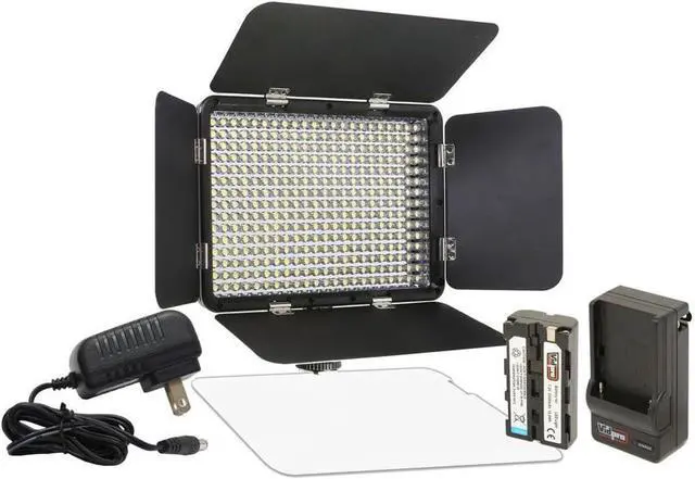 Main image of Vidpro LED-330X Photo and Video Light Kit - On Camera Panel LED Light - Adjustable and Dimmable 3200K-5600K Variable Color Light Fits Cameras w/Hot Shoe Includes Rechargeable Battery Diffuser
