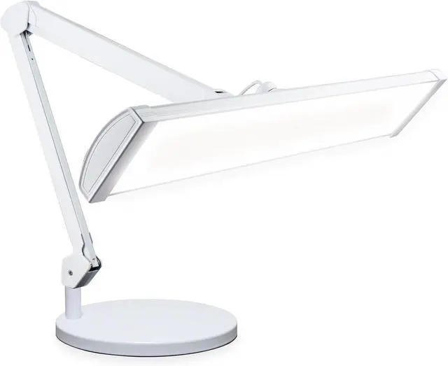 Main image of Neatfi Ultra 3,500 Lumens LED Desk Lamp with Base 45W, 270 SMD LEDs, Shadow-Free | Adjustable Brightness | Non-Flickering Task Light for Nail, Craft & Office (White-3, 26-Inch Wide Shade)